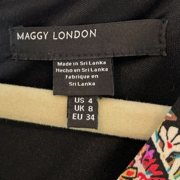 Maggie London v neck long sleeve midi dress formal wedding guest event evening - Picture 9 of 9